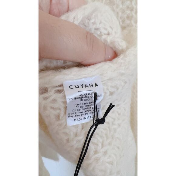 Cuyana Alpaca Wool Turtleneck Sweater Ecru Large - Picture 7 of 9